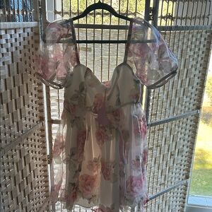 SUGAR THRILLZ NWT Pink Floral Dress
